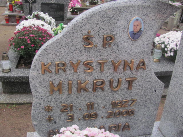 Krystyna Mikrut 1927 Brojce - Grobonet - Wyszukiwarka osób pochowanych